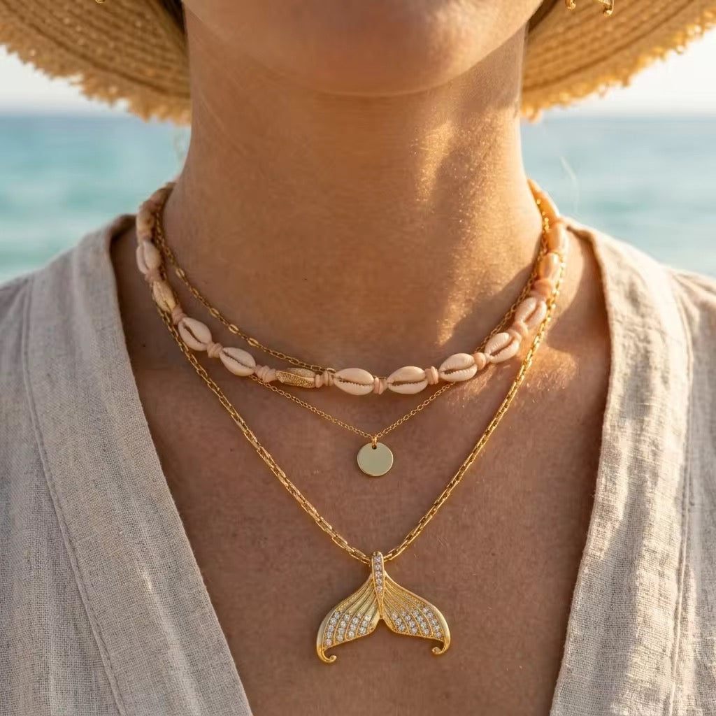 Fish Tail Whale Necklace