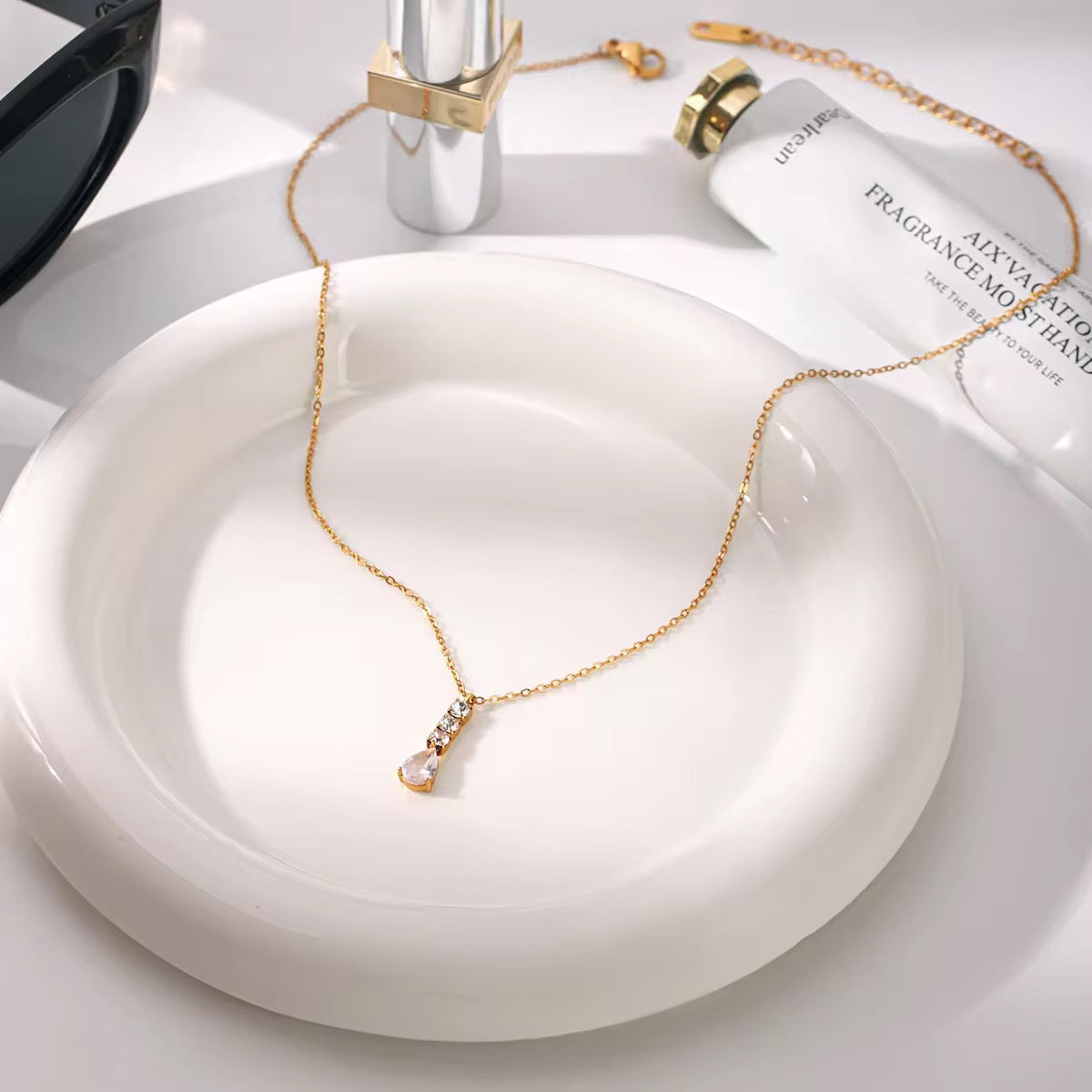 Halo Drop Necklace