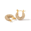 Crystal Pave Huggie Hoops