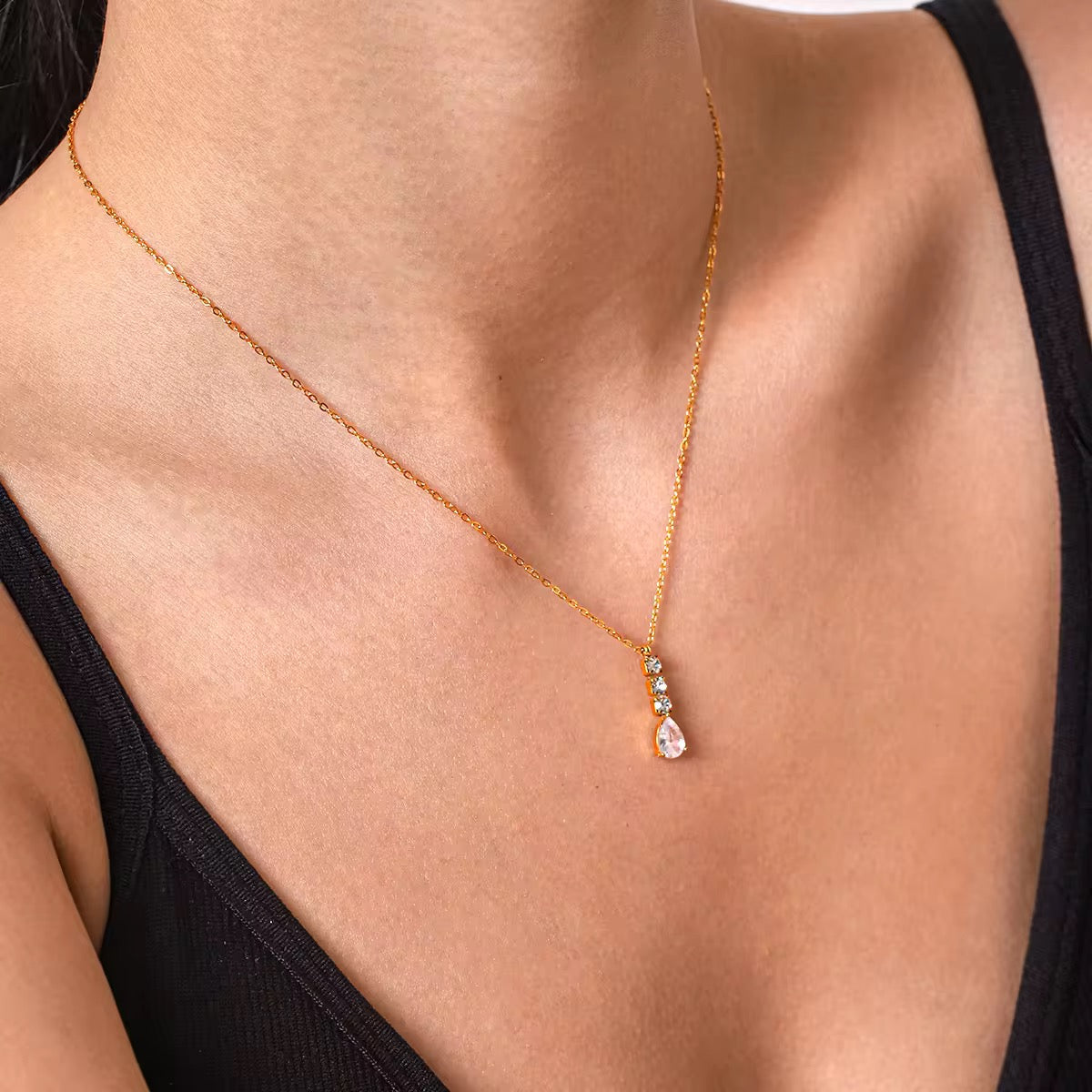 Halo Drop Necklace