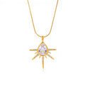 Sunburst Teardrop Necklace