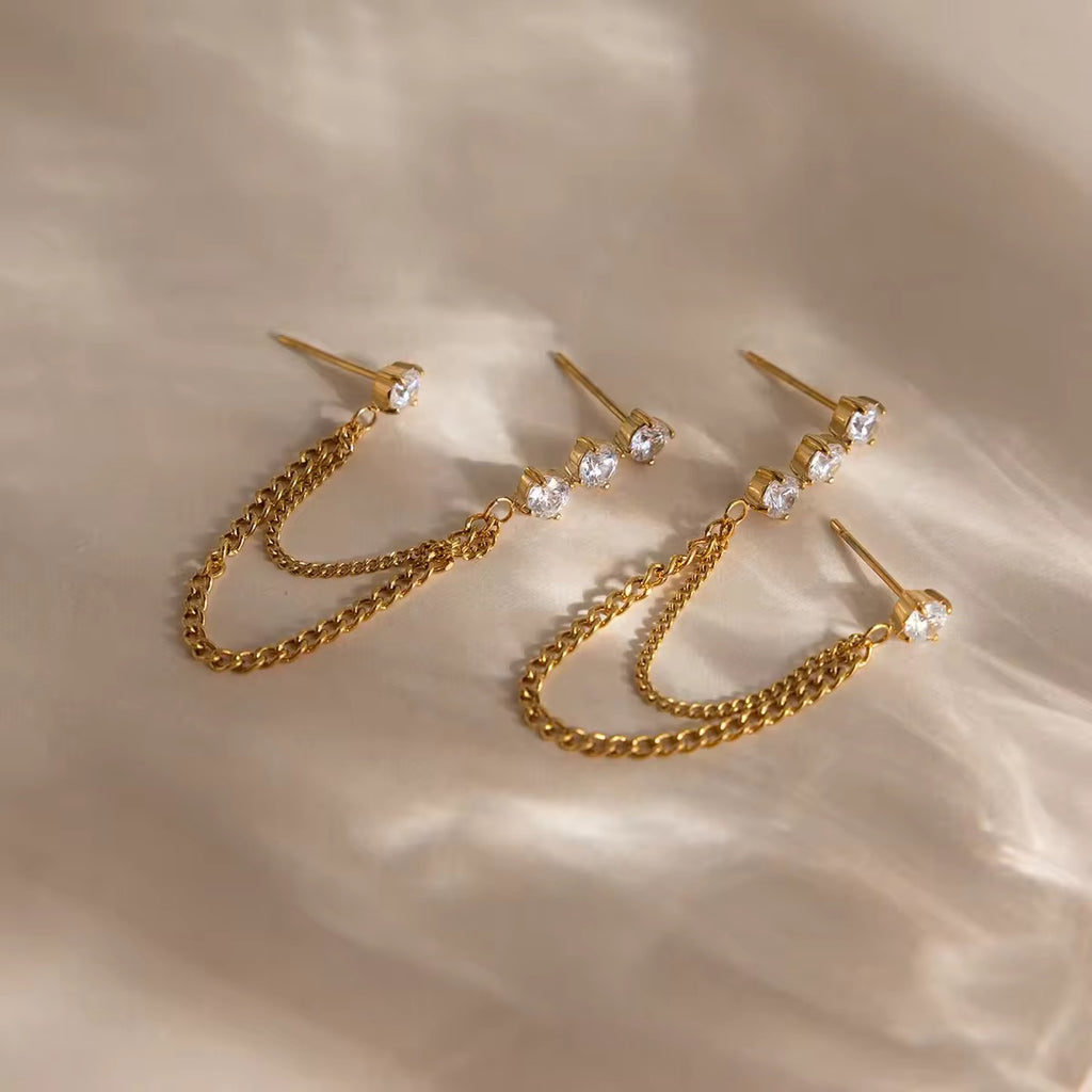 Cascade Drop Tassel Earrings